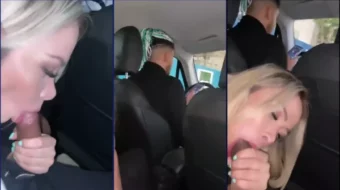 Melissa Dias (meeldias5) teniendo sexo oral en el auto sin que el conductor de Uber se dé cuenta