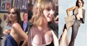 Maya Hawke muestra un atuendo destellante en una filtración de SideBoobs