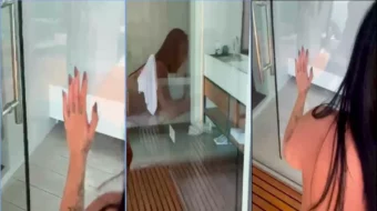 Thais de Vargas follando a la hora del baño
