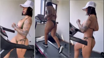 Hermoso y sabroso video con Jennifer Sanches haciendo bragas y ejercicios de sujetador